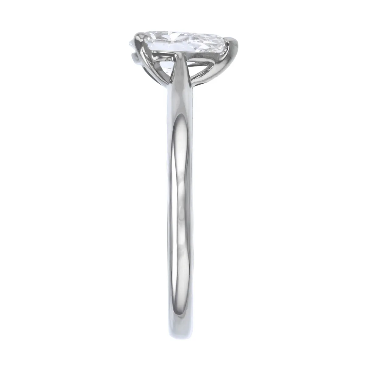 0.35ct Ophelia Pear Cut Diamond Solitaire Engagement Ring | 18ct White Gold