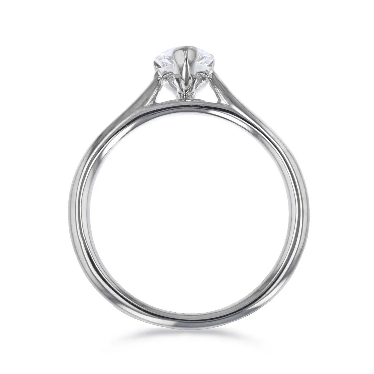 0.35ct Ophelia Pear Cut Diamond Solitaire Engagement Ring | 18ct White Gold