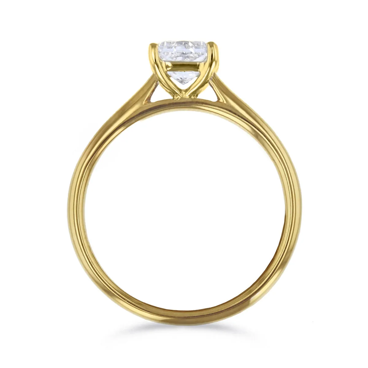 0.35ct Ophelia Princess Cut Diamond Solitaire Engagement Ring | 18ct Yellow Gold