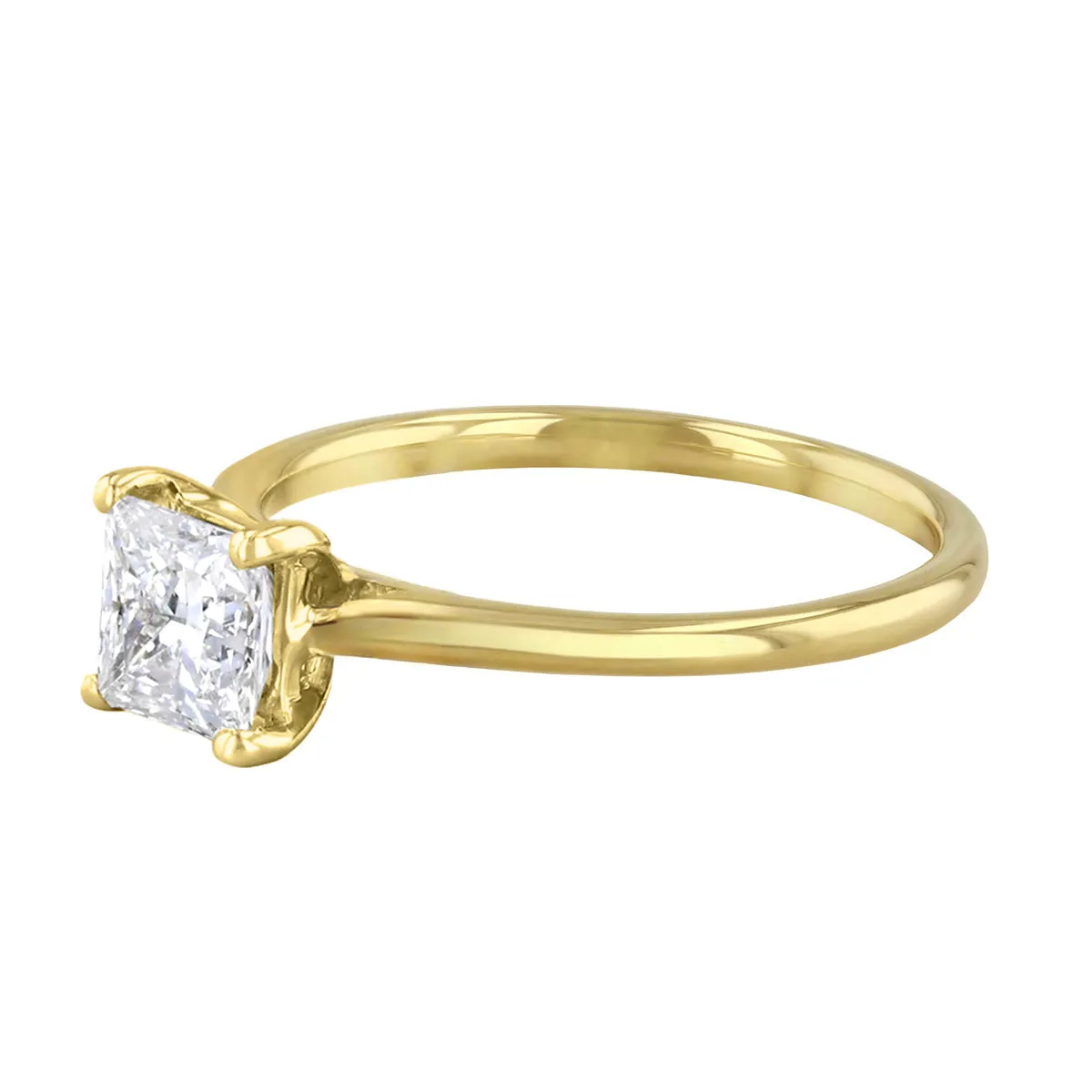 0.35ct Ophelia Princess Cut Diamond Solitaire Engagement Ring | 18ct Yellow Gold