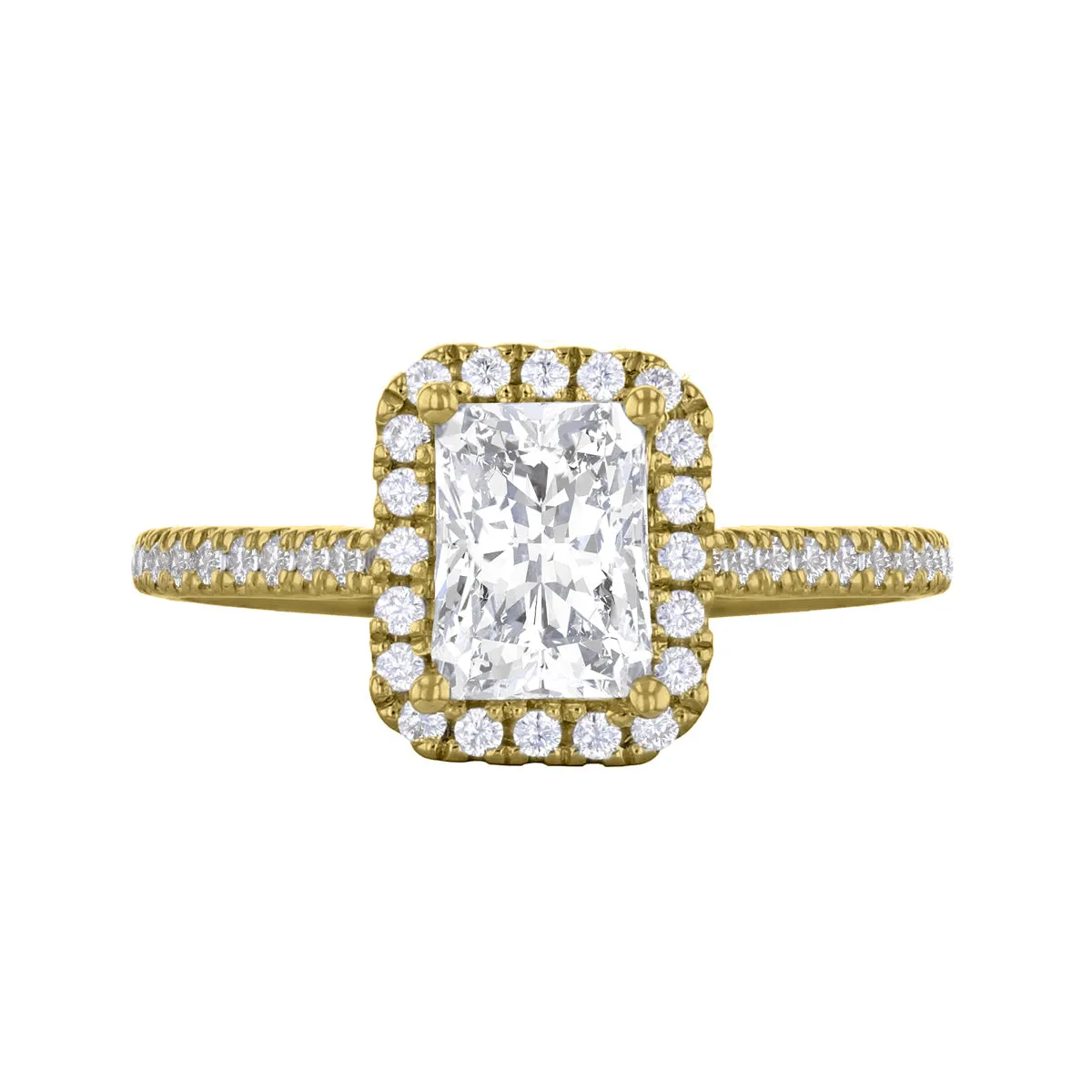 0.50ct Willow Radiant Cut Diamond Solitaire Engagement Ring | 18ct Yellow Gold