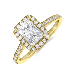 0.50ct Willow Radiant Cut Diamond Solitaire Engagement Ring | 18ct Yellow Gold