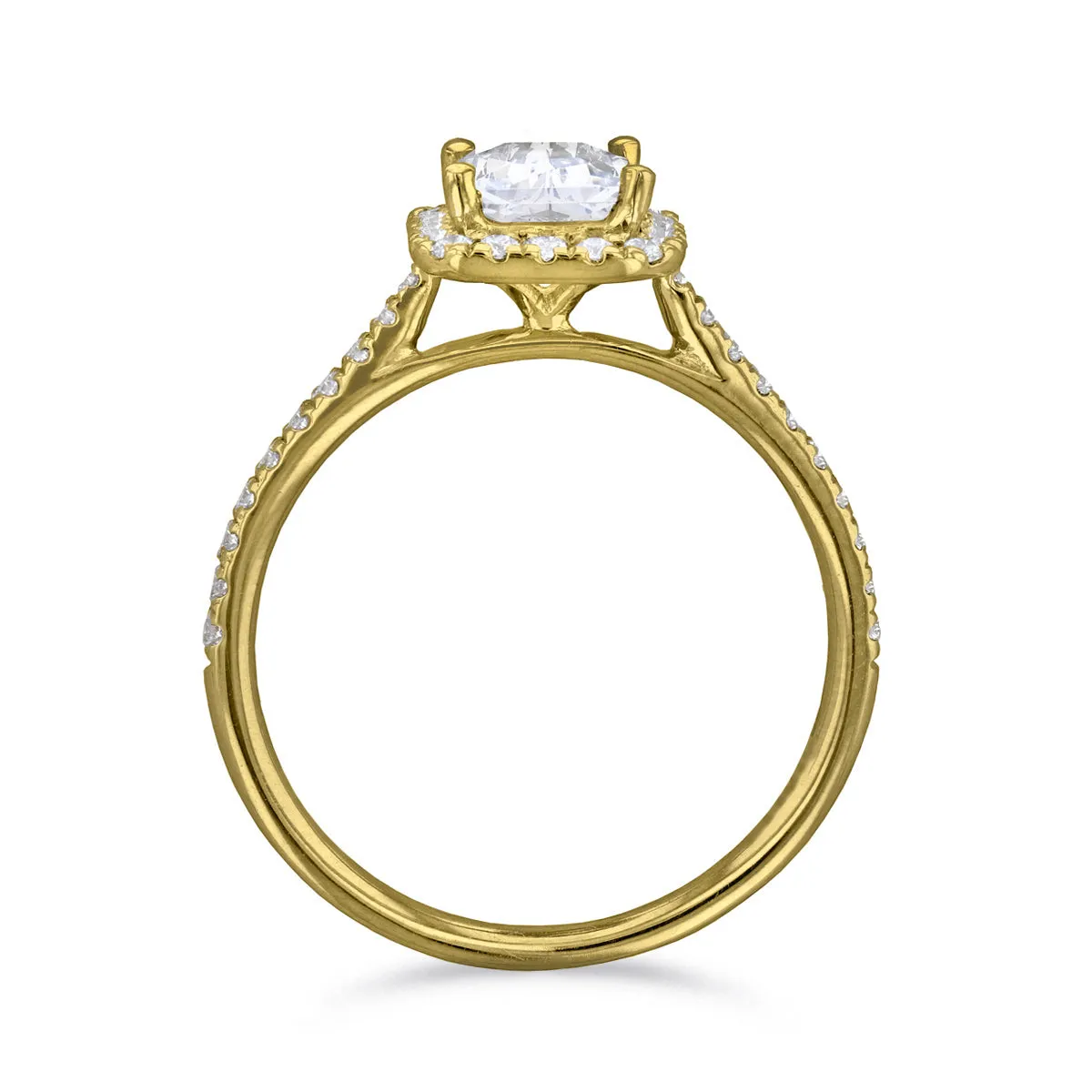 0.50ct Willow Radiant Cut Diamond Solitaire Engagement Ring | 18ct Yellow Gold