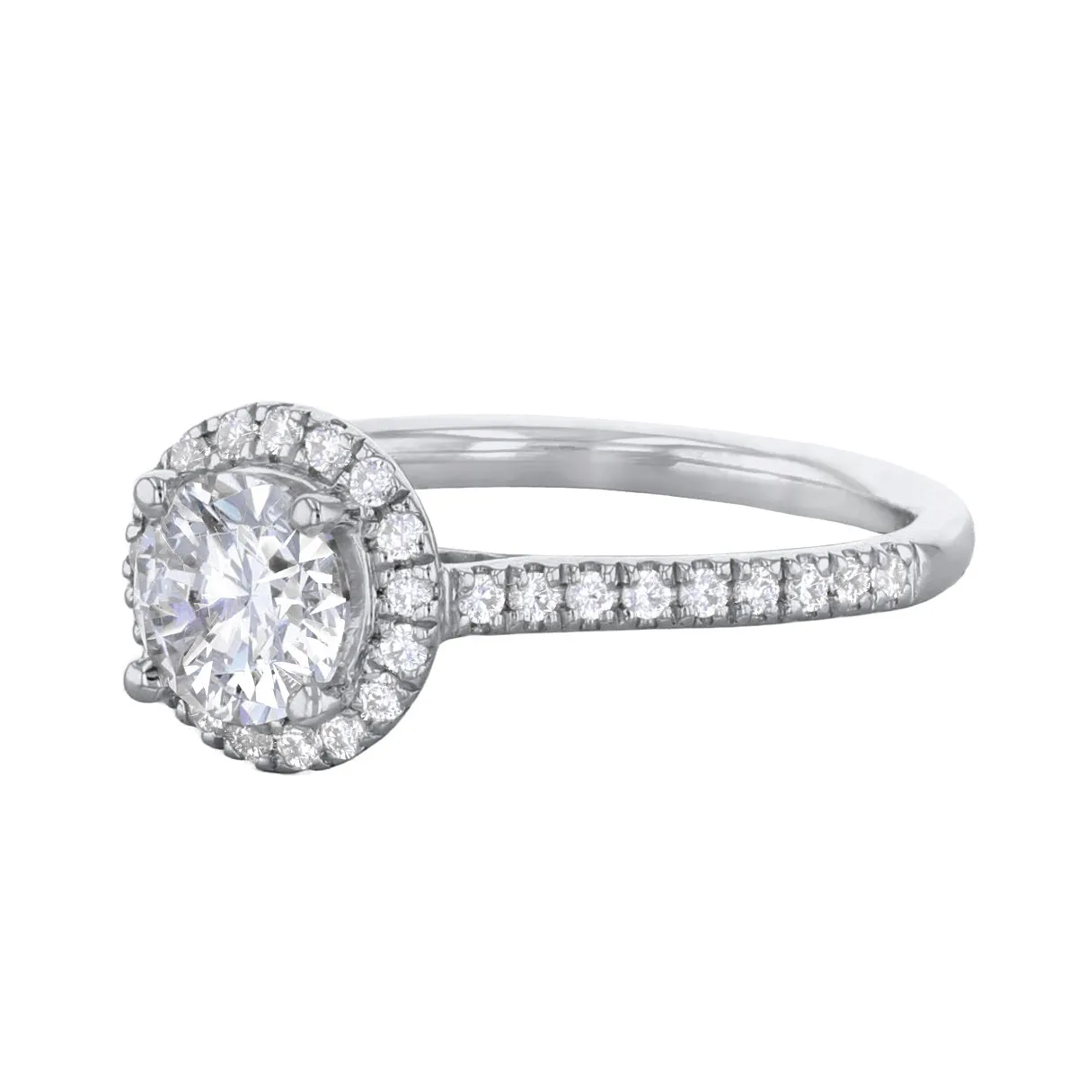 0.75ct Willow Round Brilliant Cut Diamond Solitaire Engagement Ring | Platinum
