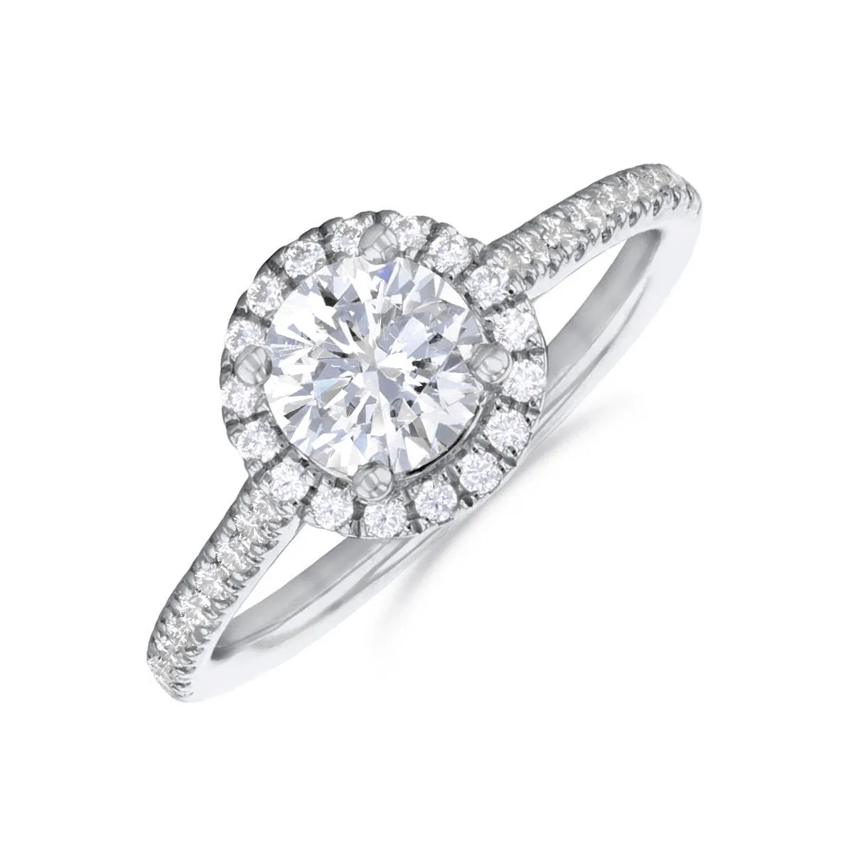 0.75ct Willow Round Brilliant Cut Diamond Solitaire Engagement Ring | Platinum