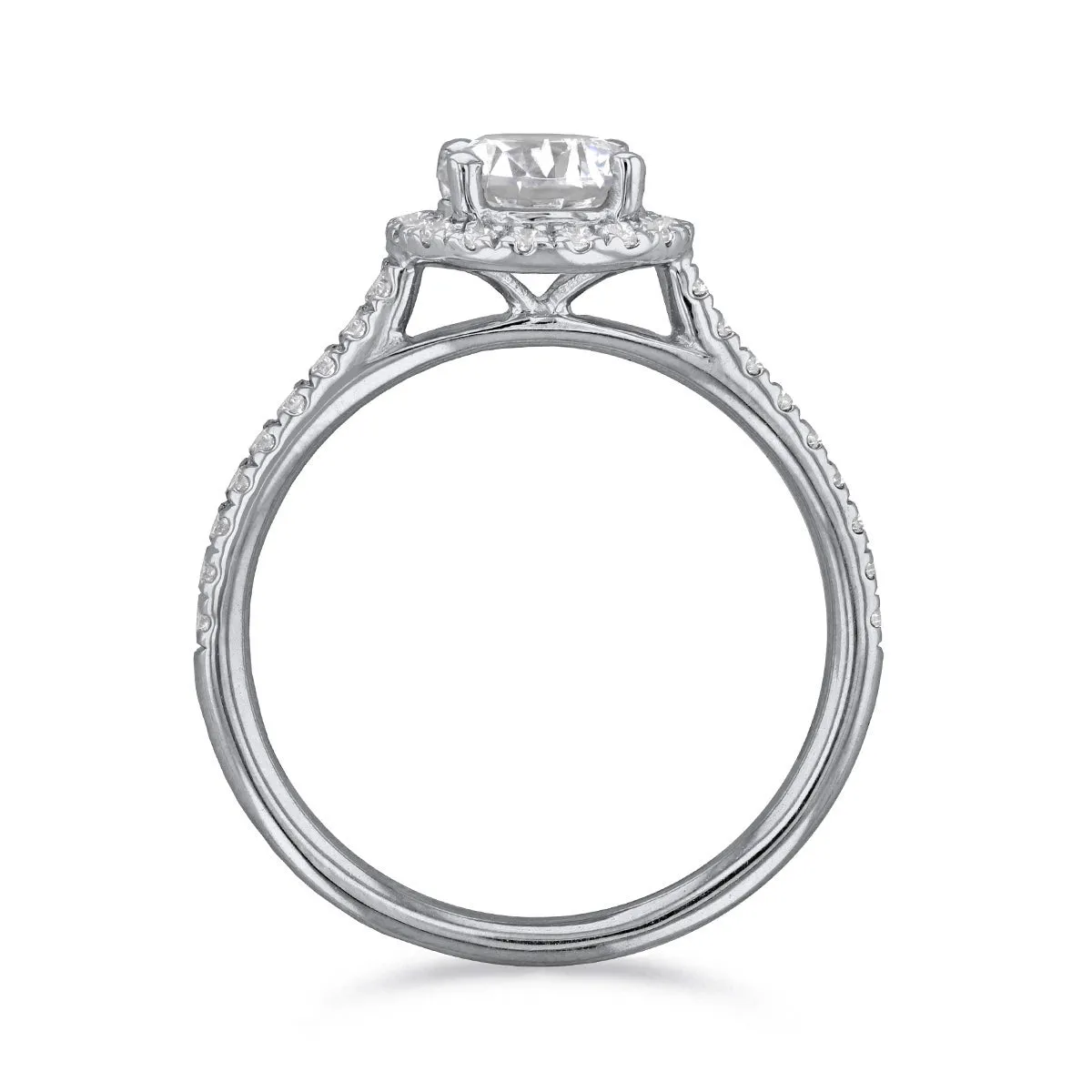 0.75ct Willow Round Brilliant Cut Diamond Solitaire Engagement Ring | Platinum