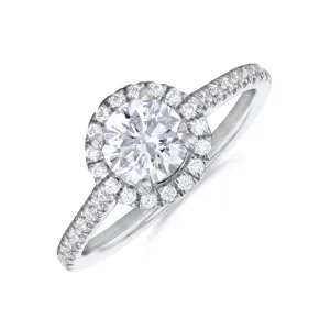 0.75ct Willow Round Brilliant Cut Diamond Solitaire Engagement Ring | Platinum