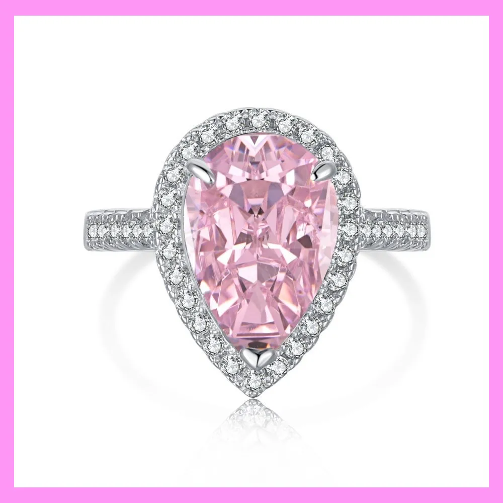 【1-01.29#】Three Claw Heart Ring for female fashion daily engagement wedding anniversary birthday present
