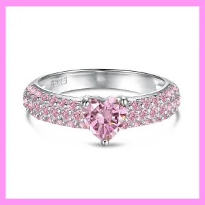 【1-01.6#】Heart Ring for female fashion daily engagement wedding anniversary birthday present