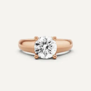 1 1/2 ctw Round Diamond Wide Shank Trellis Solitaire Engagement Ring
