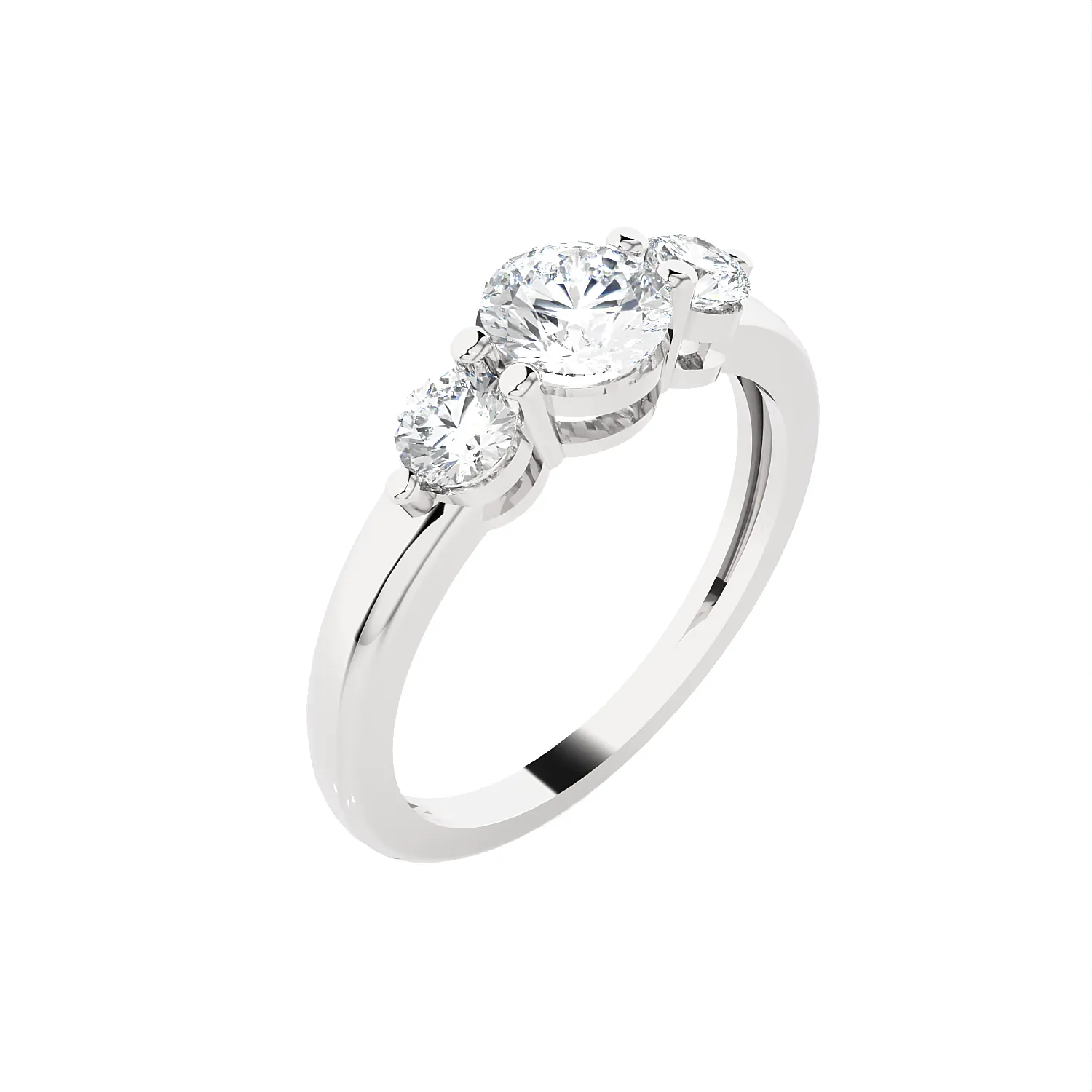1 ctw Round Three Stone Lab Grown Diamond Ring