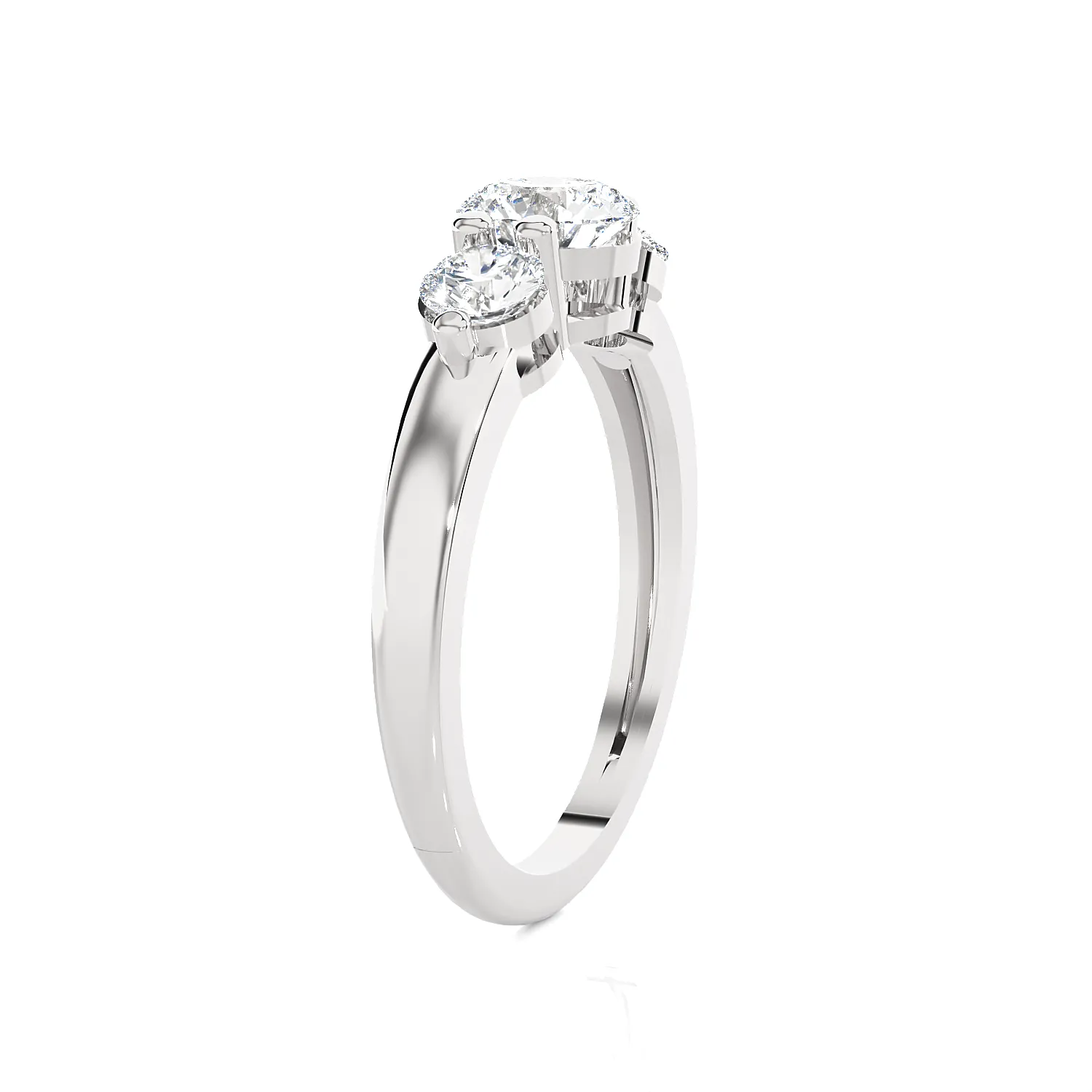 1 ctw Round Three Stone Lab Grown Diamond Ring
