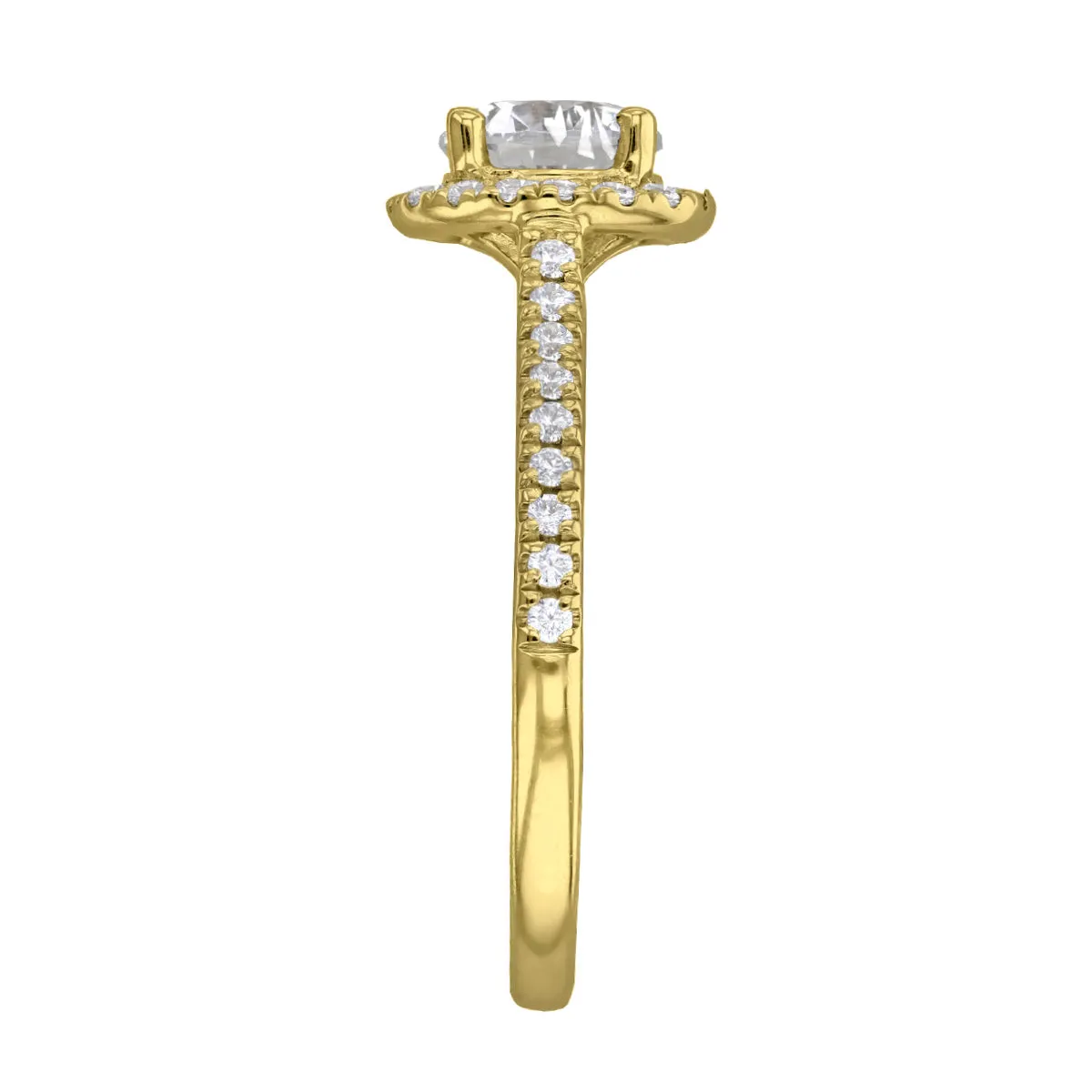 1.00ct Willow Round Brilliant Cut Diamond Solitaire Engagement Ring | 18ct Yellow Gold