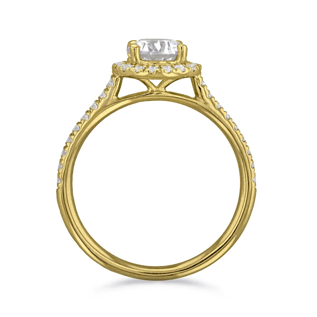 1.00ct Willow Round Brilliant Cut Diamond Solitaire Engagement Ring | 18ct Yellow Gold