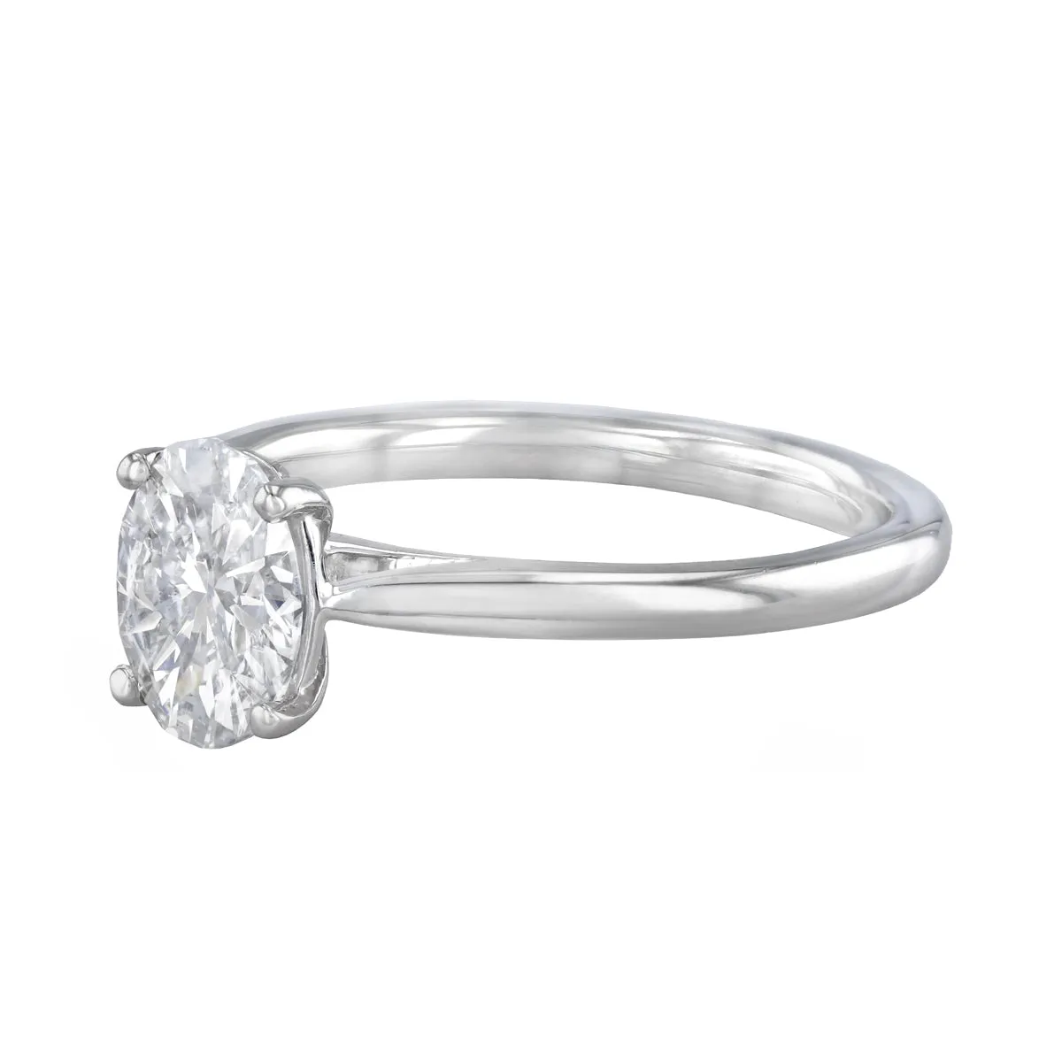 1.20ct Ophelia Oval Cut Diamond Solitaire Engagement Ring | 18ct White Gold