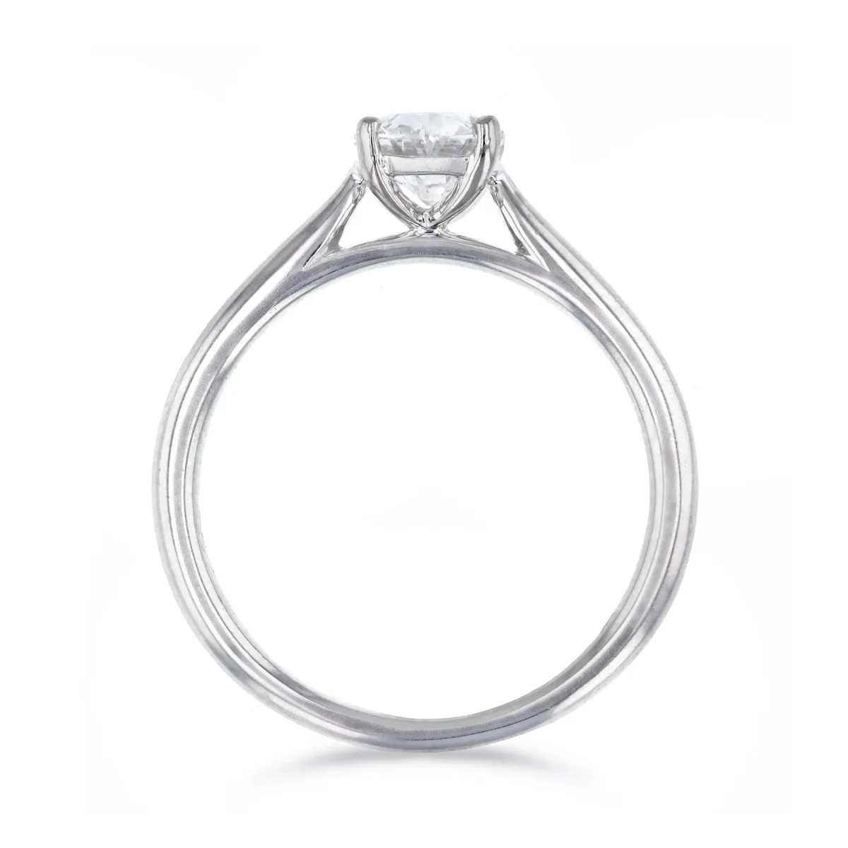 1.20ct Ophelia Oval Cut Diamond Solitaire Engagement Ring | 18ct White Gold