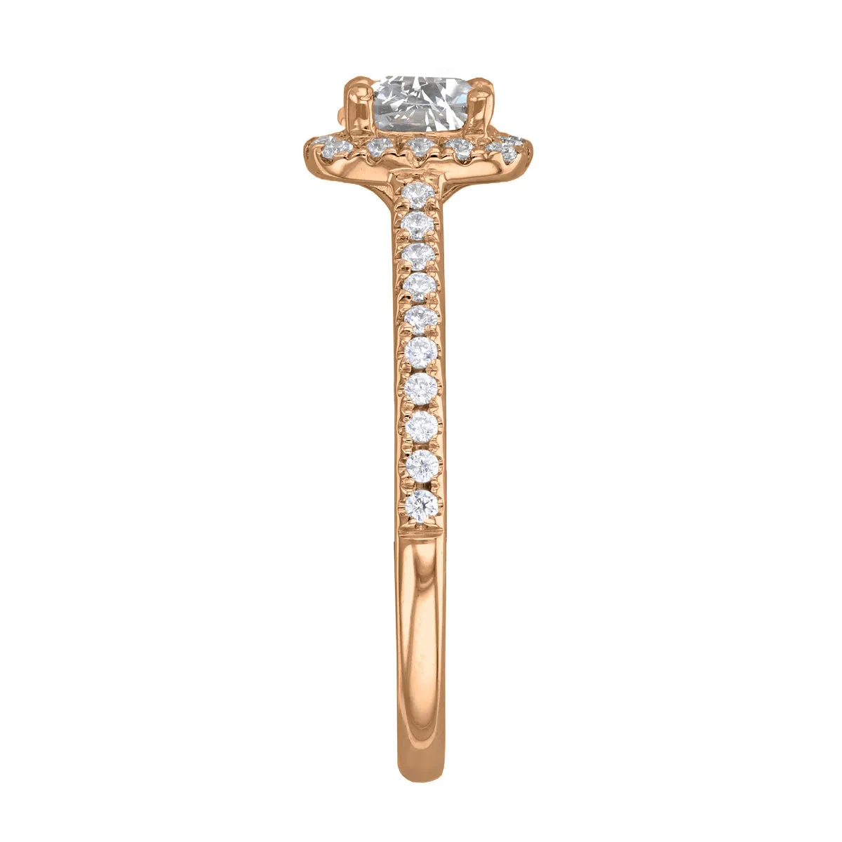 1.20ct Willow Cushion Cut Diamond Solitaire Engagement Ring | 18ct Rose Gold