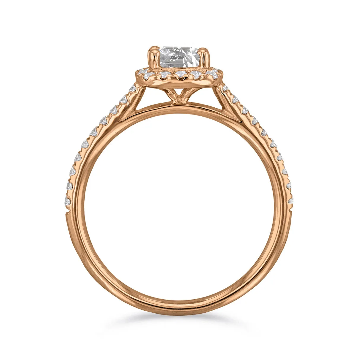 1.20ct Willow Cushion Cut Diamond Solitaire Engagement Ring | 18ct Rose Gold