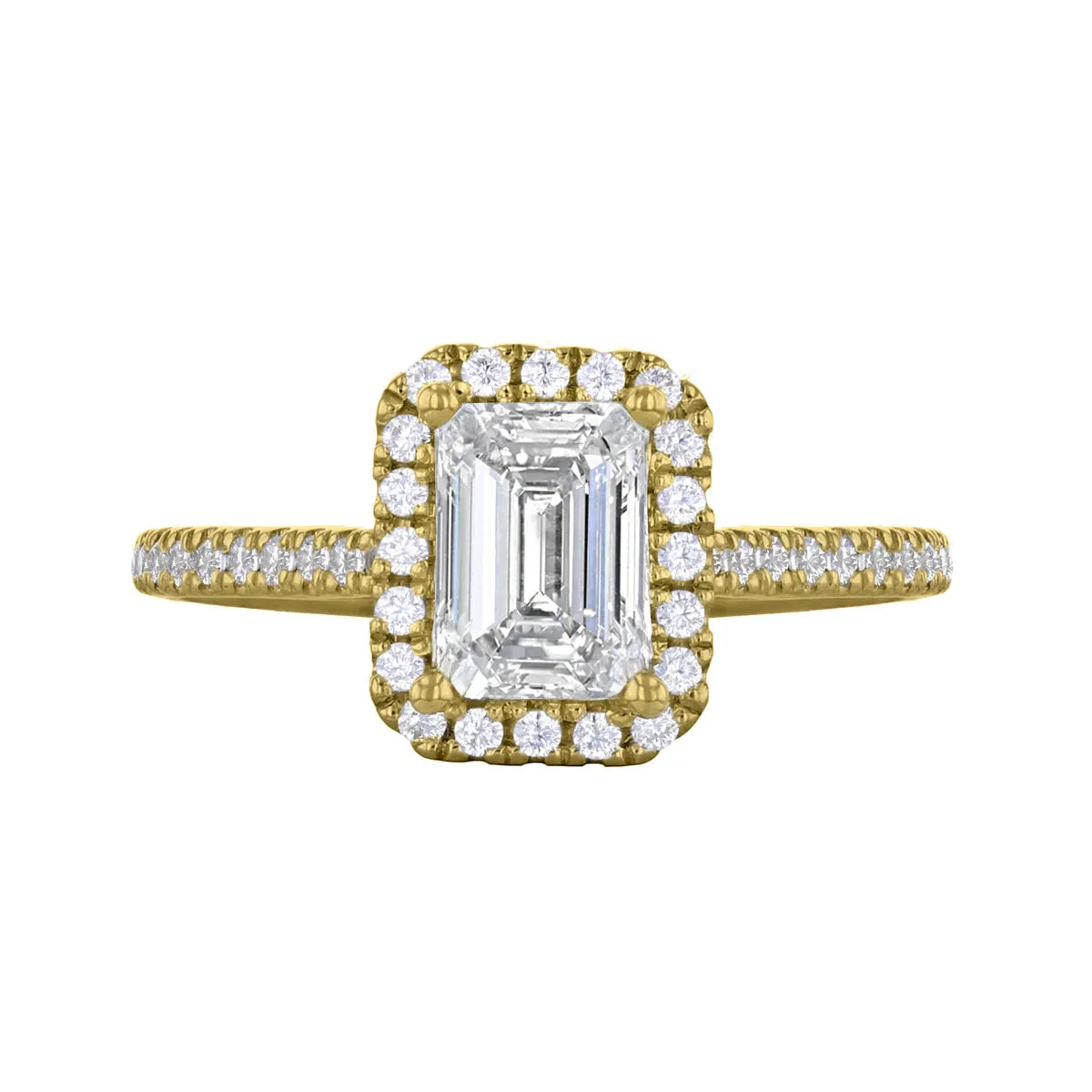 1.20ct Willow Emerald Cut Diamond Solitaire Engagement Ring | 18ct Yellow Gold