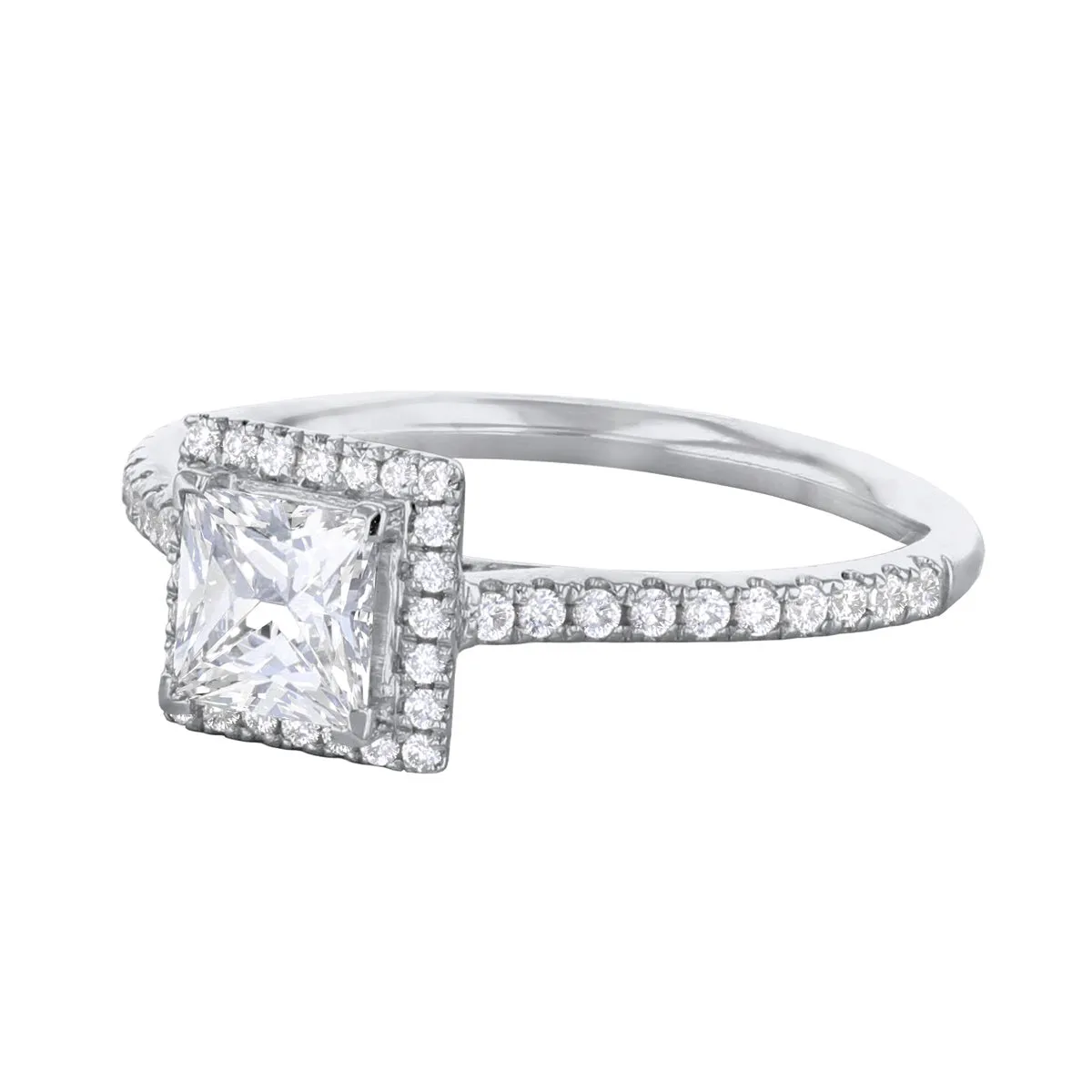 1.20ct Willow Princess Cut Diamond Solitaire Engagement Ring | Platinum