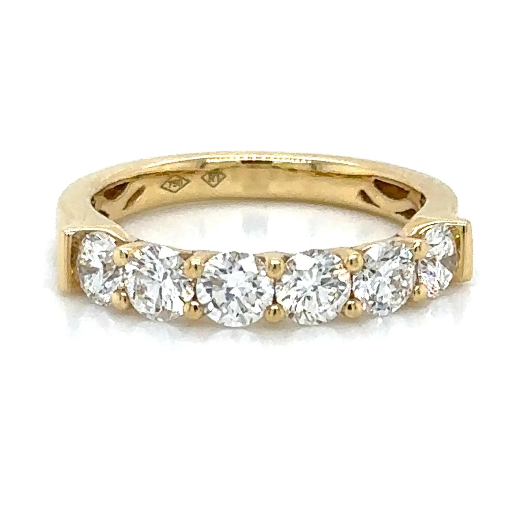 1.27ct tw Six Stone Diamond Eternity Anniversary Band Ring