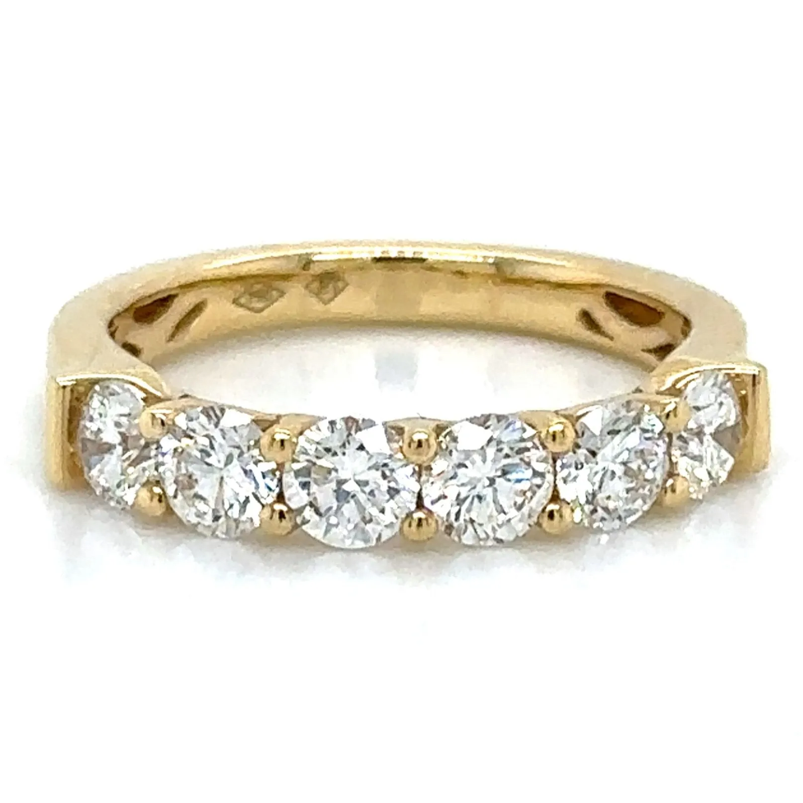 1.27ct tw Six Stone Diamond Eternity Anniversary Band Ring