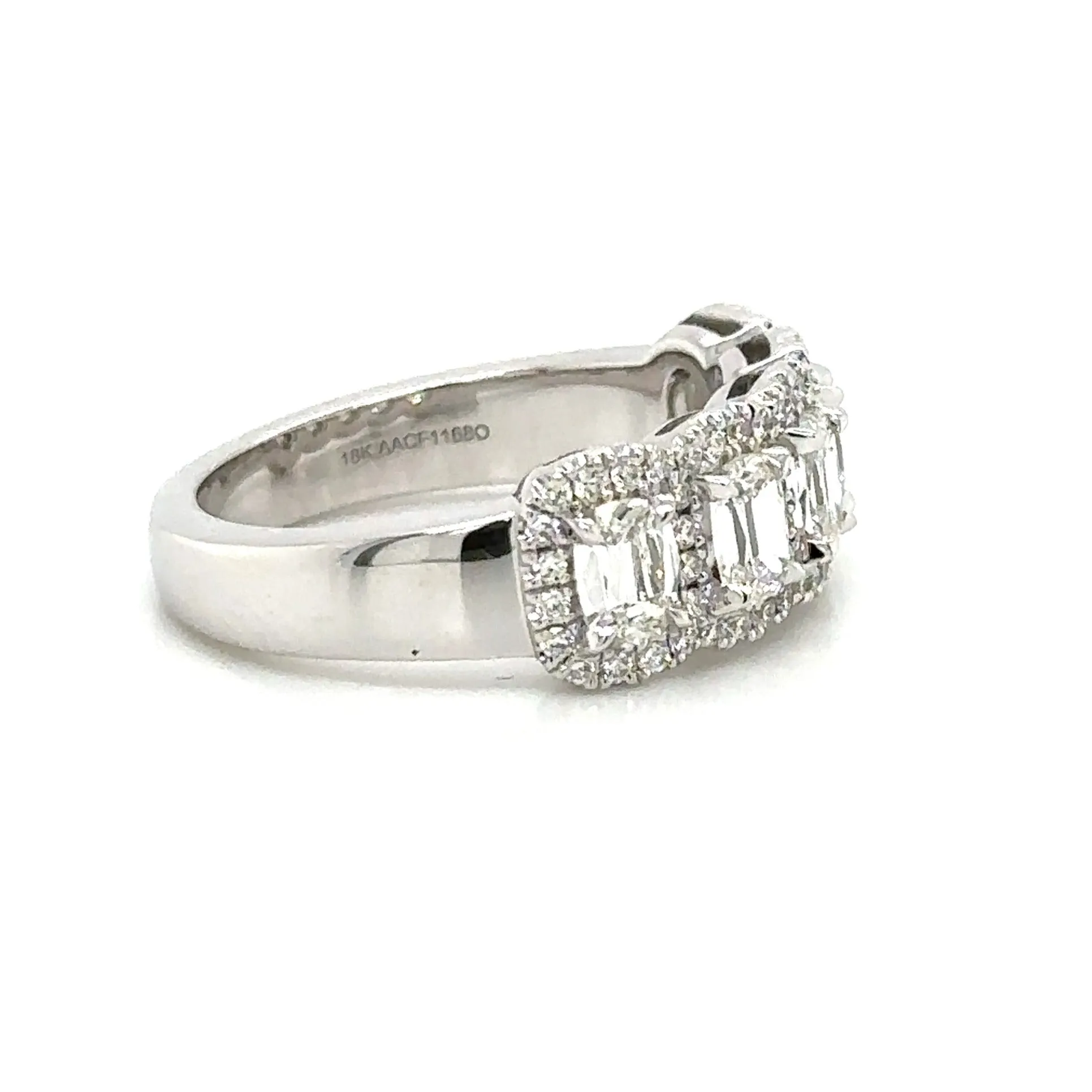 1.48ct tw Diamond Cushion Cut Five Stone Anniversary Ring