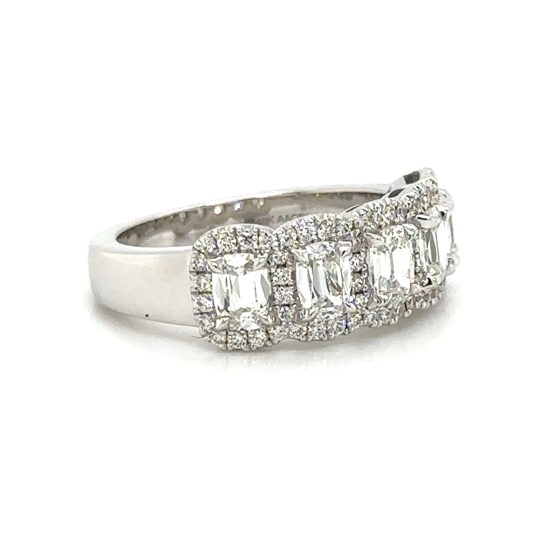 1.48ct tw Diamond Cushion Cut Five Stone Anniversary Ring