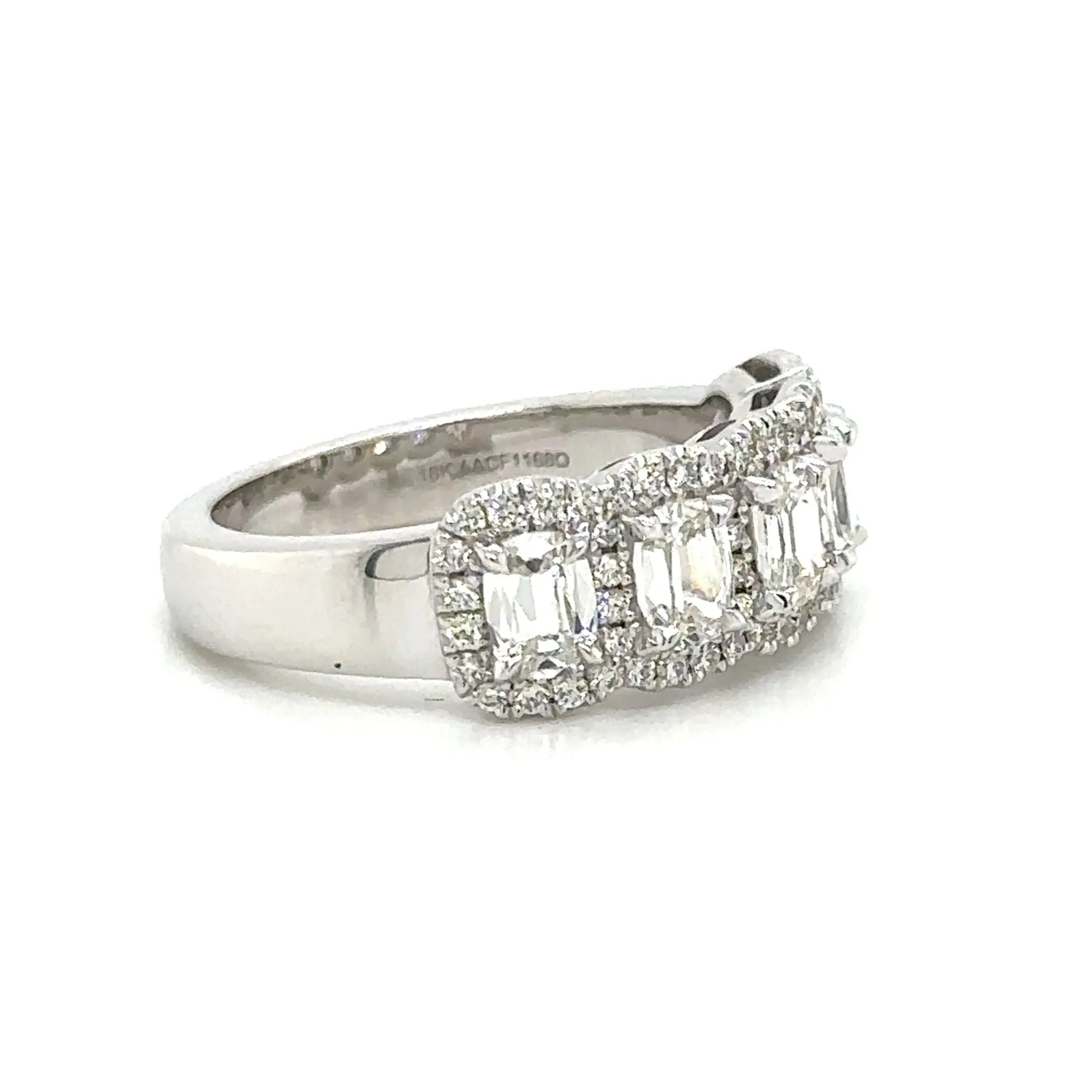 1.48ct tw Diamond Cushion Cut Five Stone Anniversary Ring