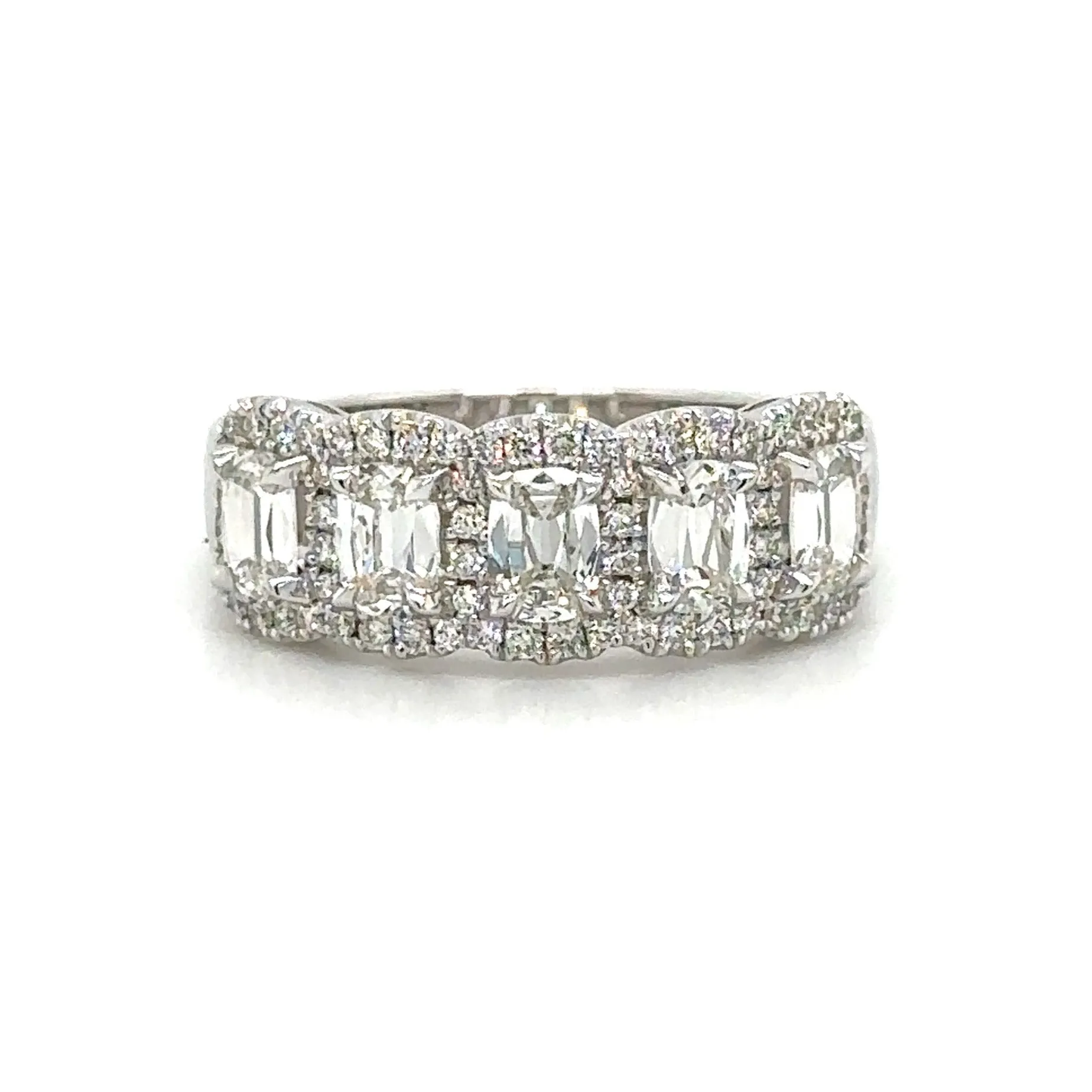 1.48ct tw Diamond Cushion Cut Five Stone Anniversary Ring