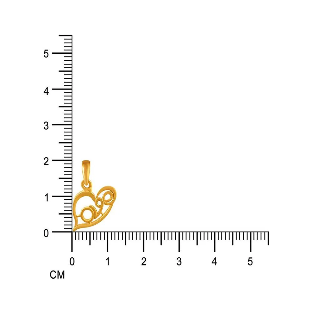 14k Gold Heart Shaped Love Pendant