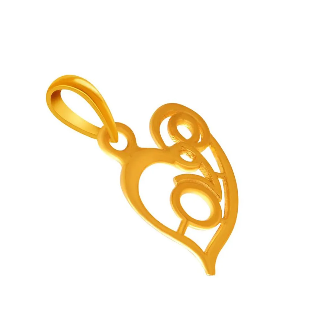 14k Gold Heart Shaped Love Pendant