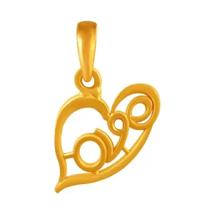 14k Gold Heart Shaped Love Pendant