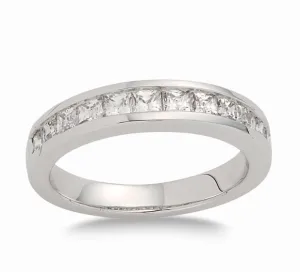 14KW Diamond Princess Cut Engagement Ring w/ 1.0 ctw, Size 7