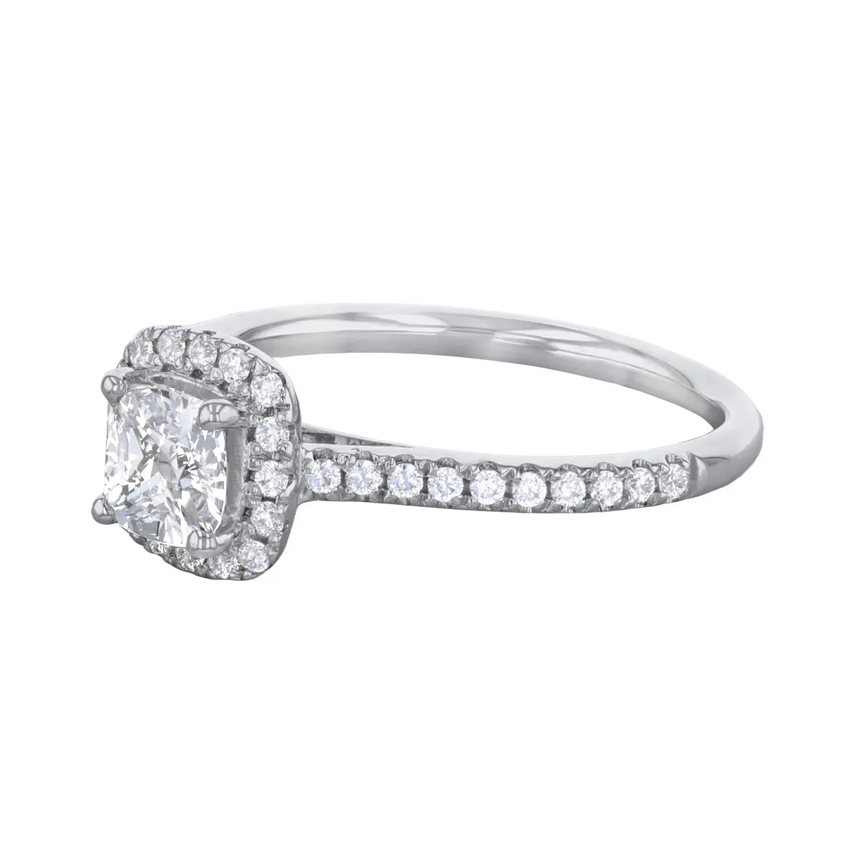1.50ct Willow Cushion Cut Diamond Solitaire Engagement Ring | 18ct White Gold