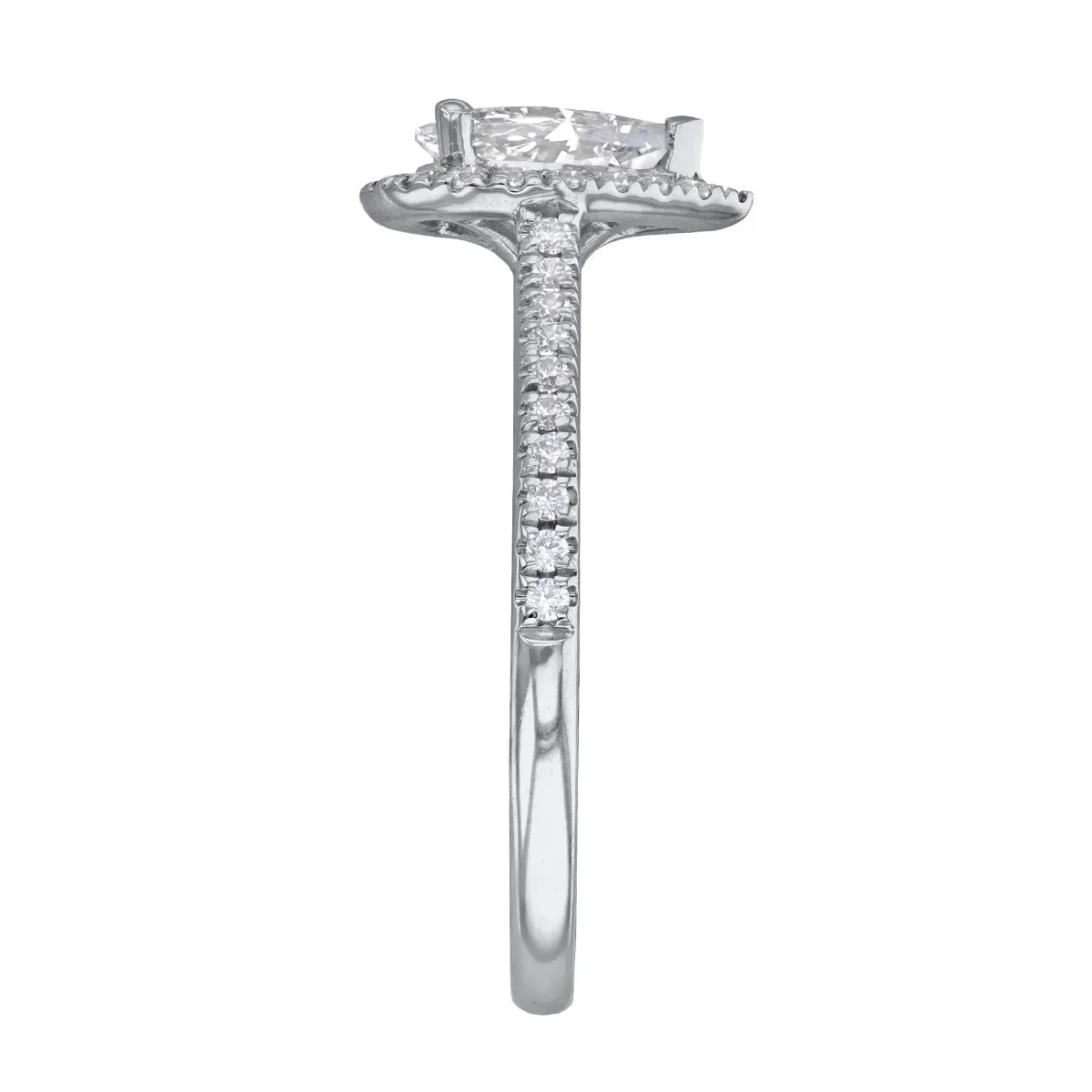 1.50ct Willow Pear Cut Diamond Solitaire Engagement Ring | 18ct White Gold