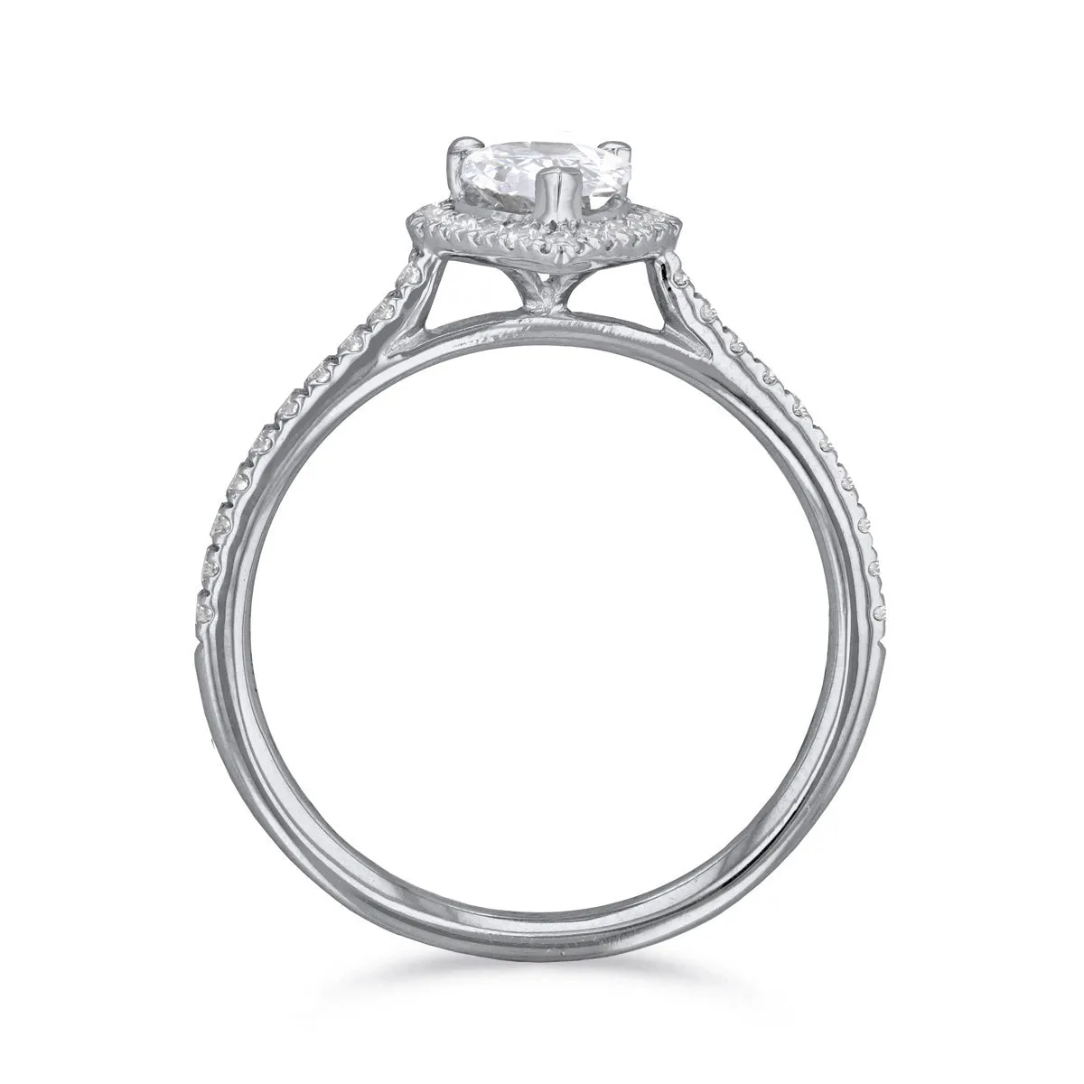 1.50ct Willow Pear Cut Diamond Solitaire Engagement Ring | 18ct White Gold