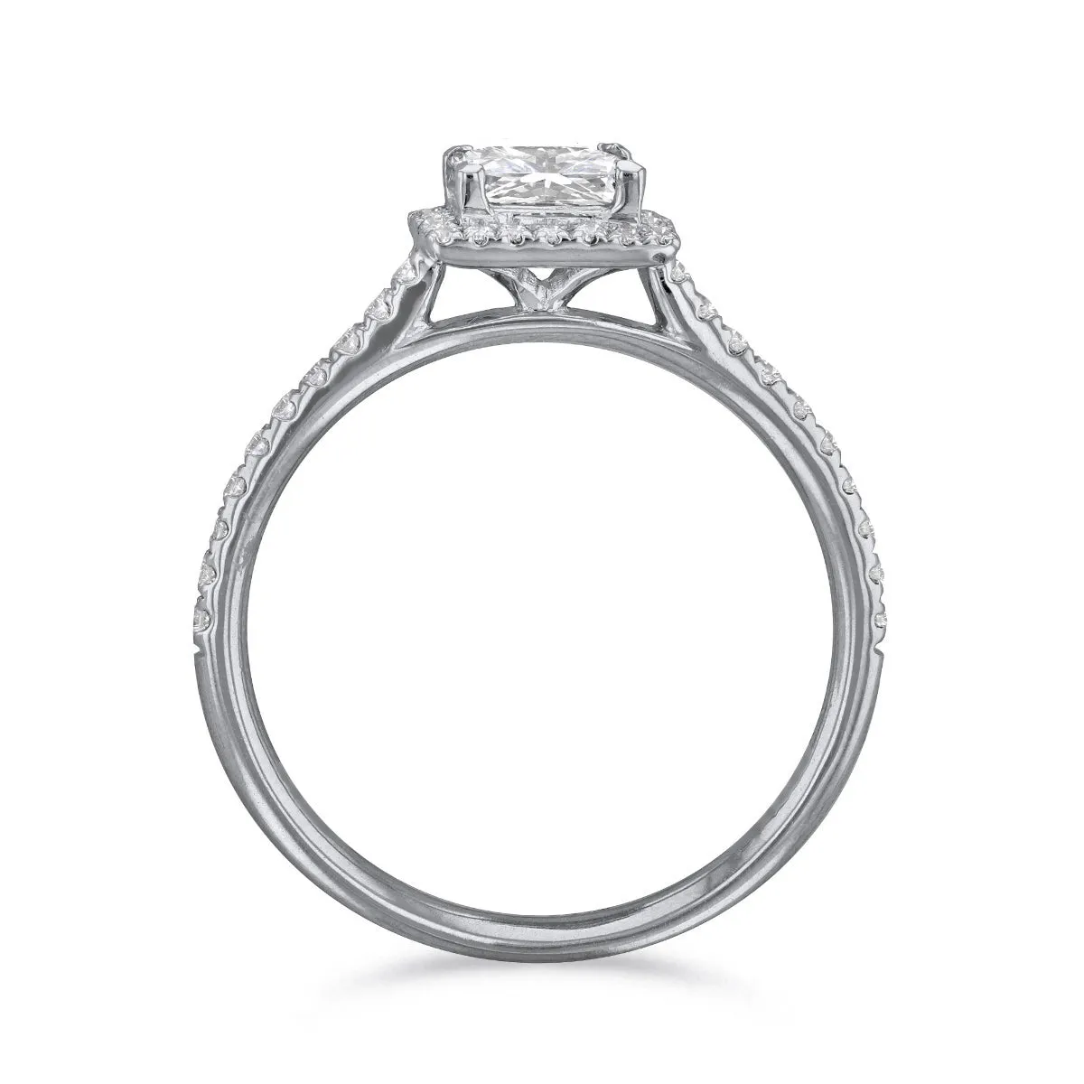 1.50ct Willow Princess Cut Diamond Solitaire Engagement Ring | Platinum