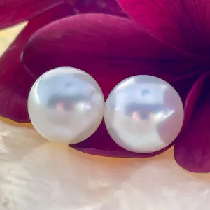 18ct Broome Pearl Earring Studs