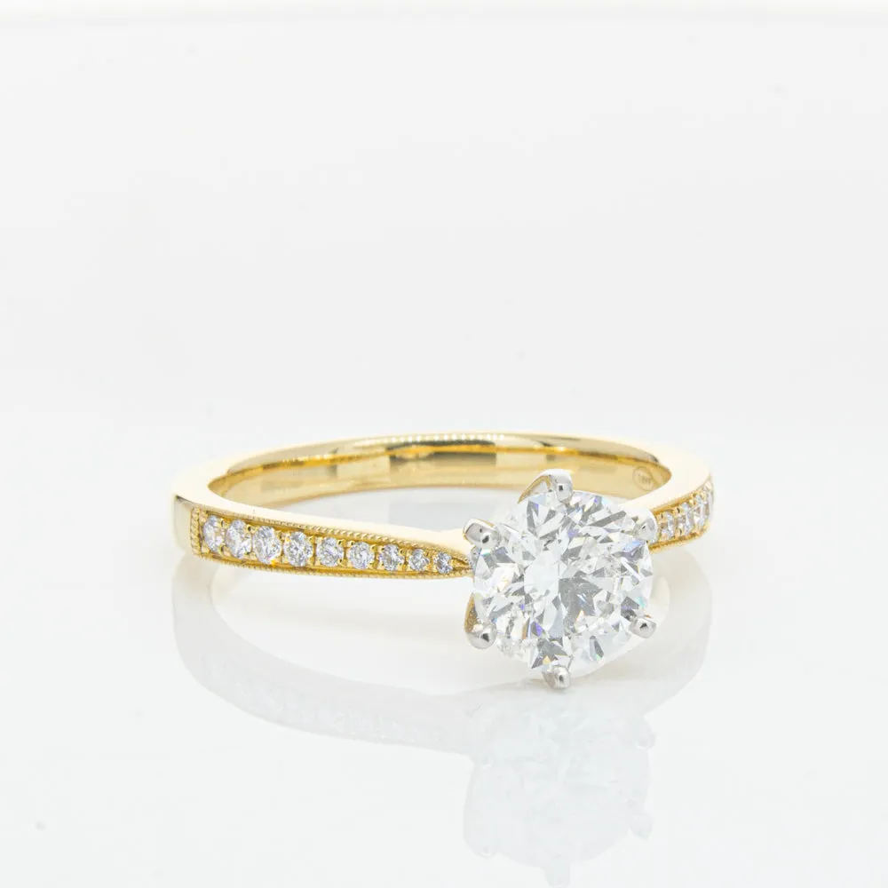 18ct Yellow Gold 1.00ct Diamond Zenith Ring