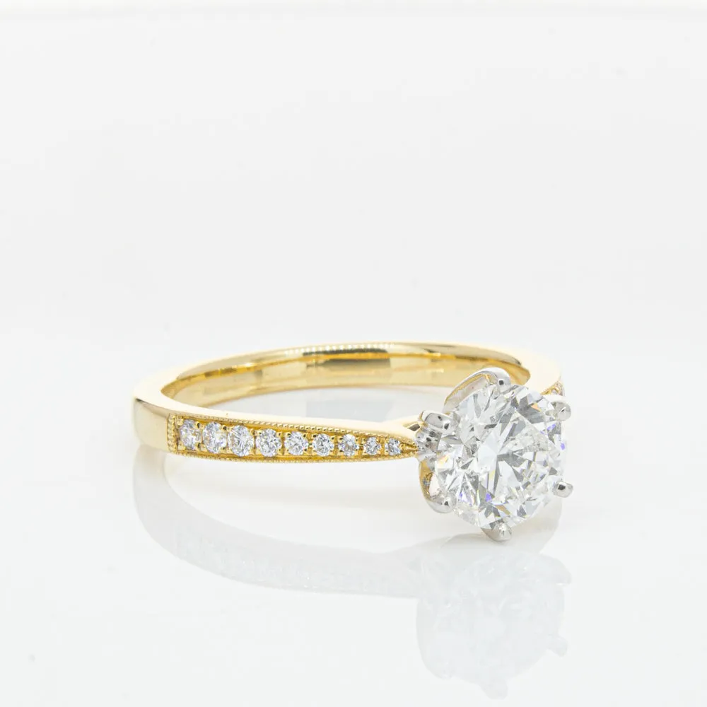 18ct Yellow Gold 1.00ct Diamond Zenith Ring