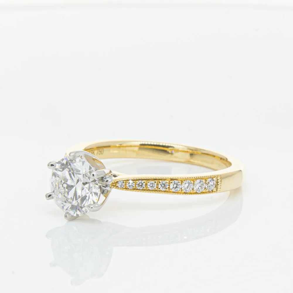 18ct Yellow Gold 1.00ct Diamond Zenith Ring