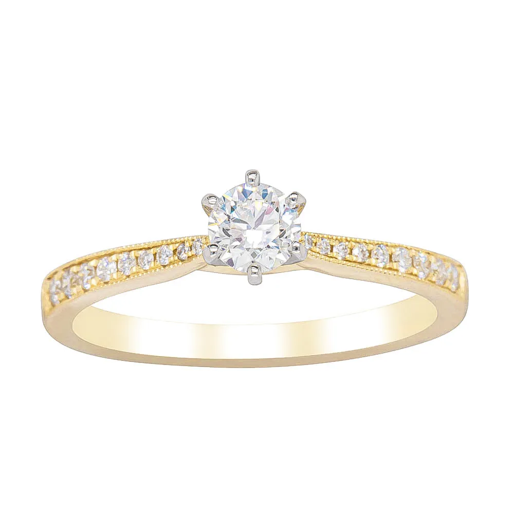 18ct Yellow Gold .34ct Diamond Zenith Ring