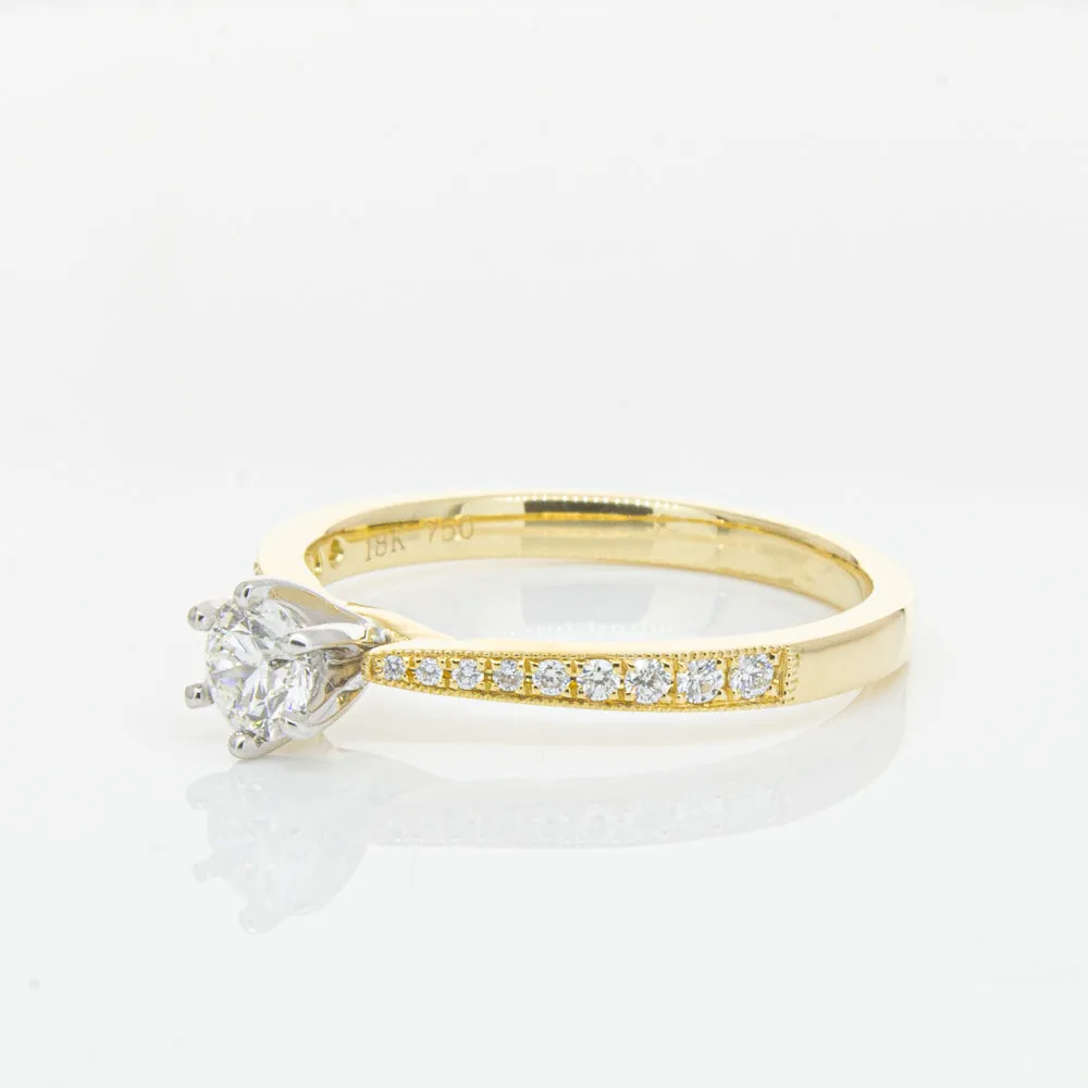 18ct Yellow Gold .34ct Diamond Zenith Ring