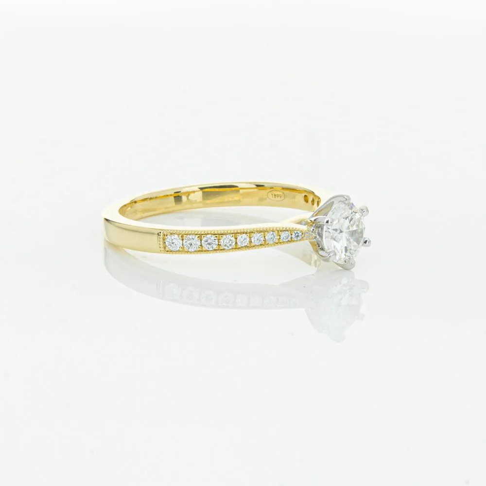 18ct Yellow Gold .53ct Diamond Zenith Ring