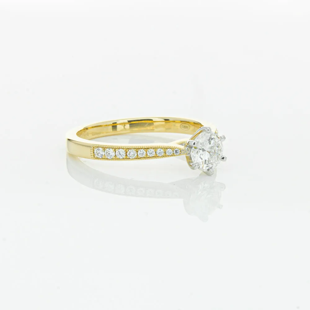 18ct Yellow Gold .53ct Diamond Zenith Ring