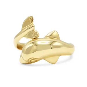 18ct Yellow Gold Dolphin Ring