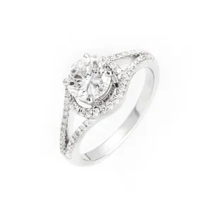 18K White Gold Tdw. 1.85CT Diamond Engagement Ring - 20697358