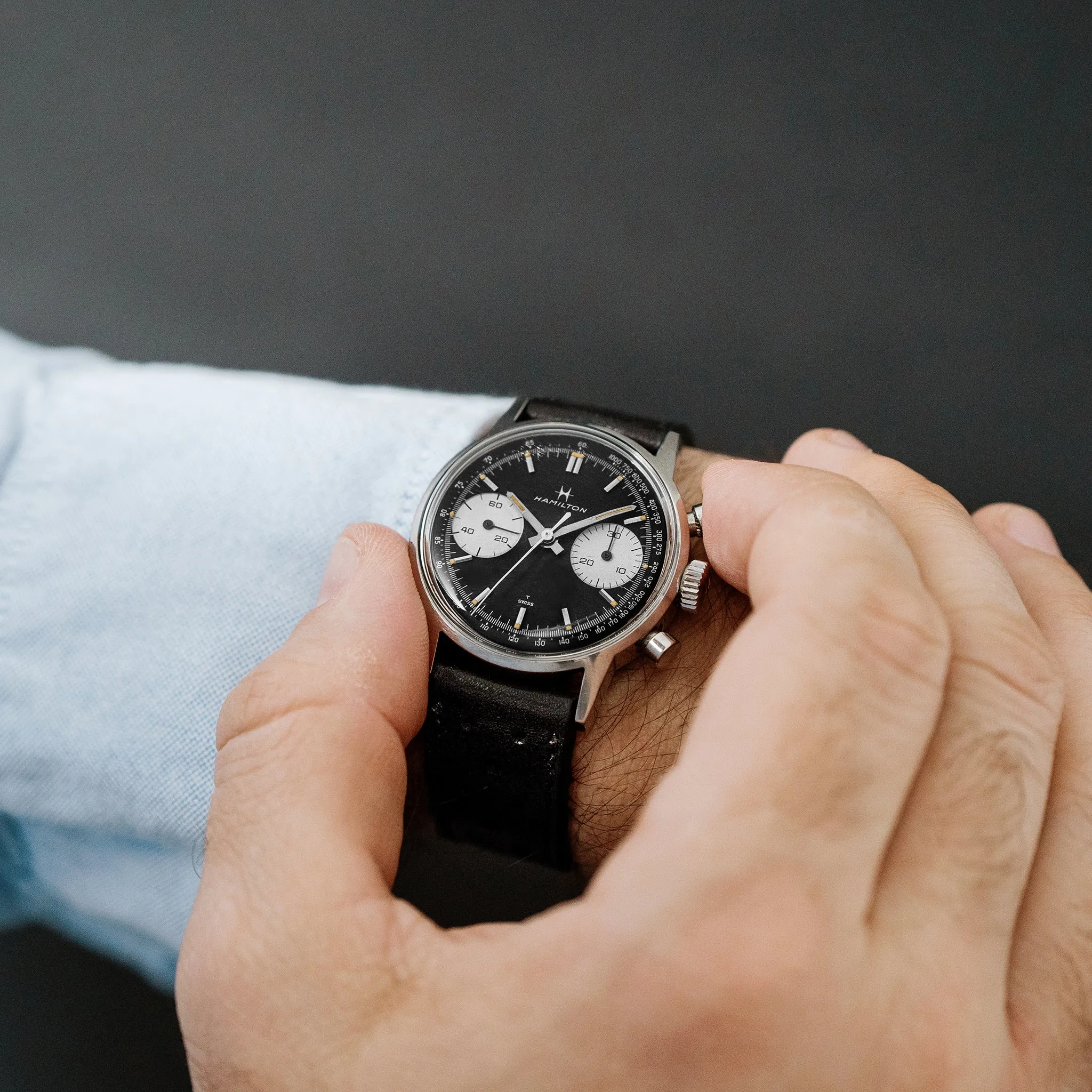 1960s Hamilton 'Reverse Panda' Chronograph Ref. 7723