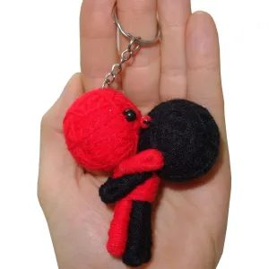 2 X Valentines Day Romantic Romance Couple Voodoo Doll Keyrings Keyfobs Presents